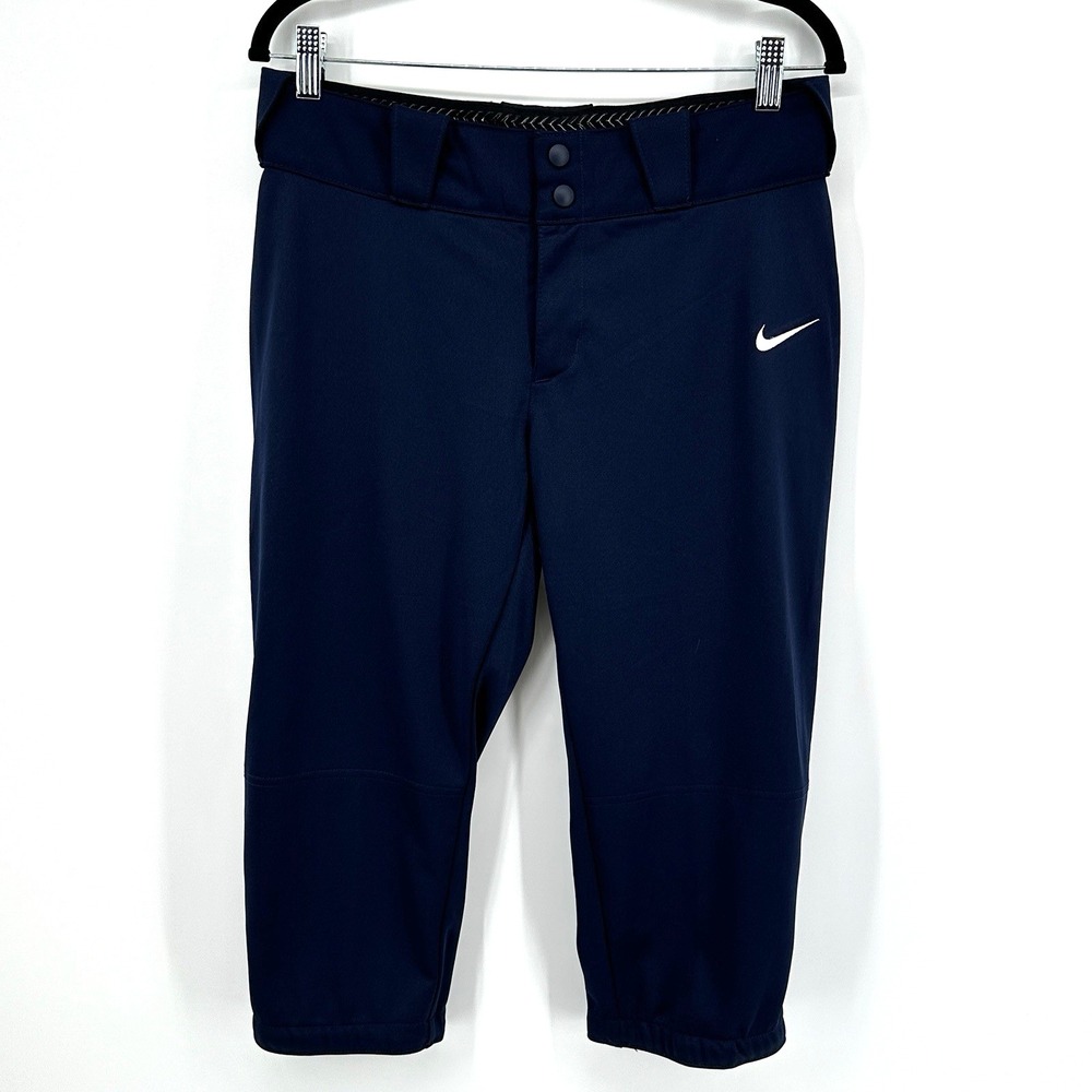 Nike Women's Diamond Invader ¾ Length Softball Pants Size L Navy